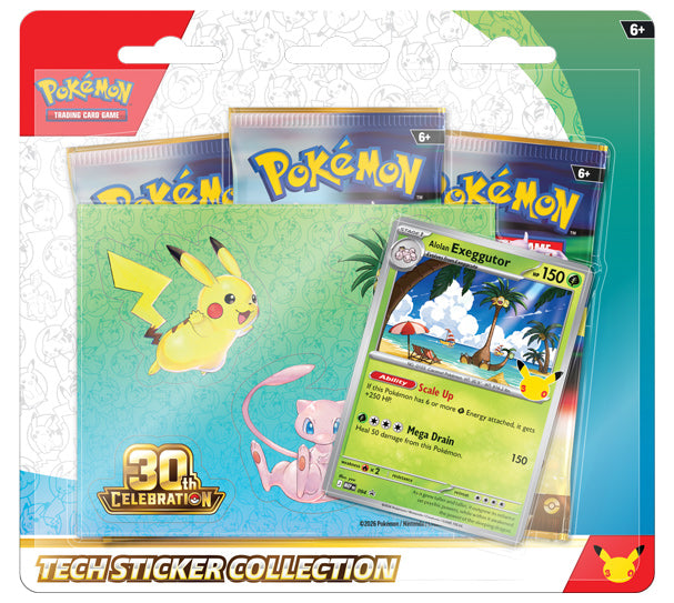 Pokémon TCG 30th Celebration Tech Sticker Collection Alolan Exeggutor
