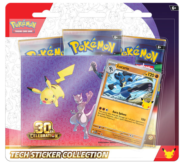 Pokémon TCG 30th Celebration Tech Sticker Collection Lucario