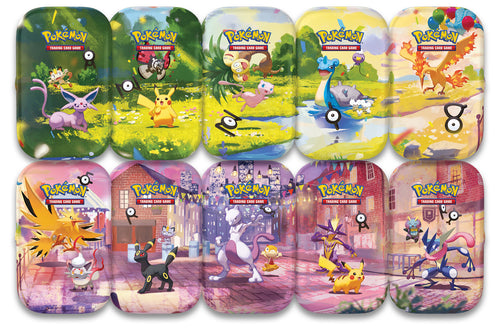 Pokémon TCG 30th Celebration Day and Night Mini Tins, 10 designs