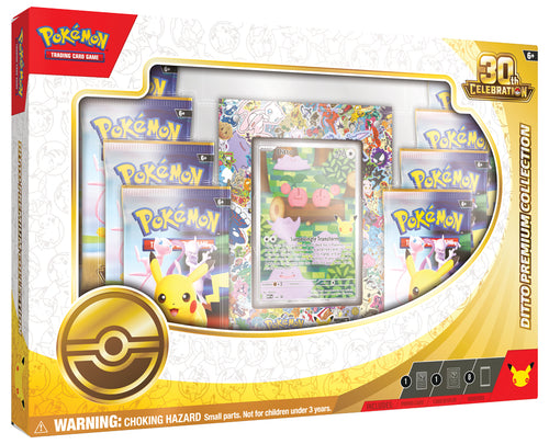 Pokémon TCG 30th Celebration Ditto Premium Collection with acrylic display